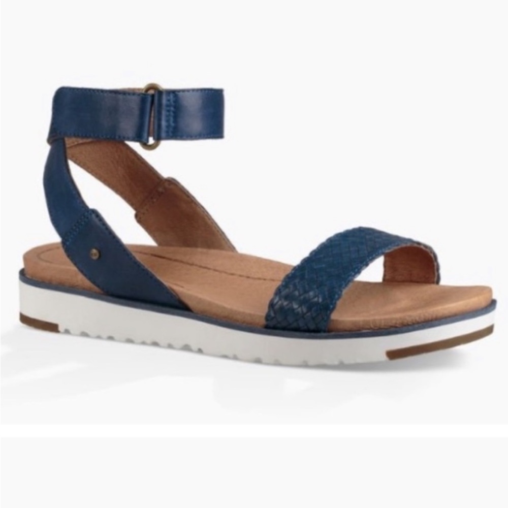 UGG Navy Blue Laddie Marino Sandals Size 7.5 - Picture 2 of 10